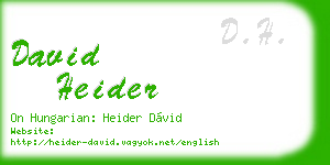 david heider business card